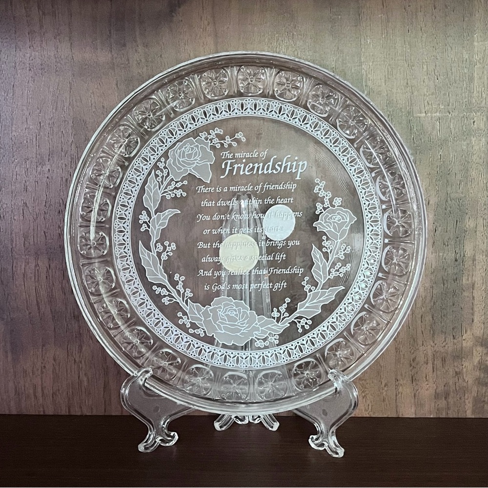 Artmark Friendship Crystal Plate 7"